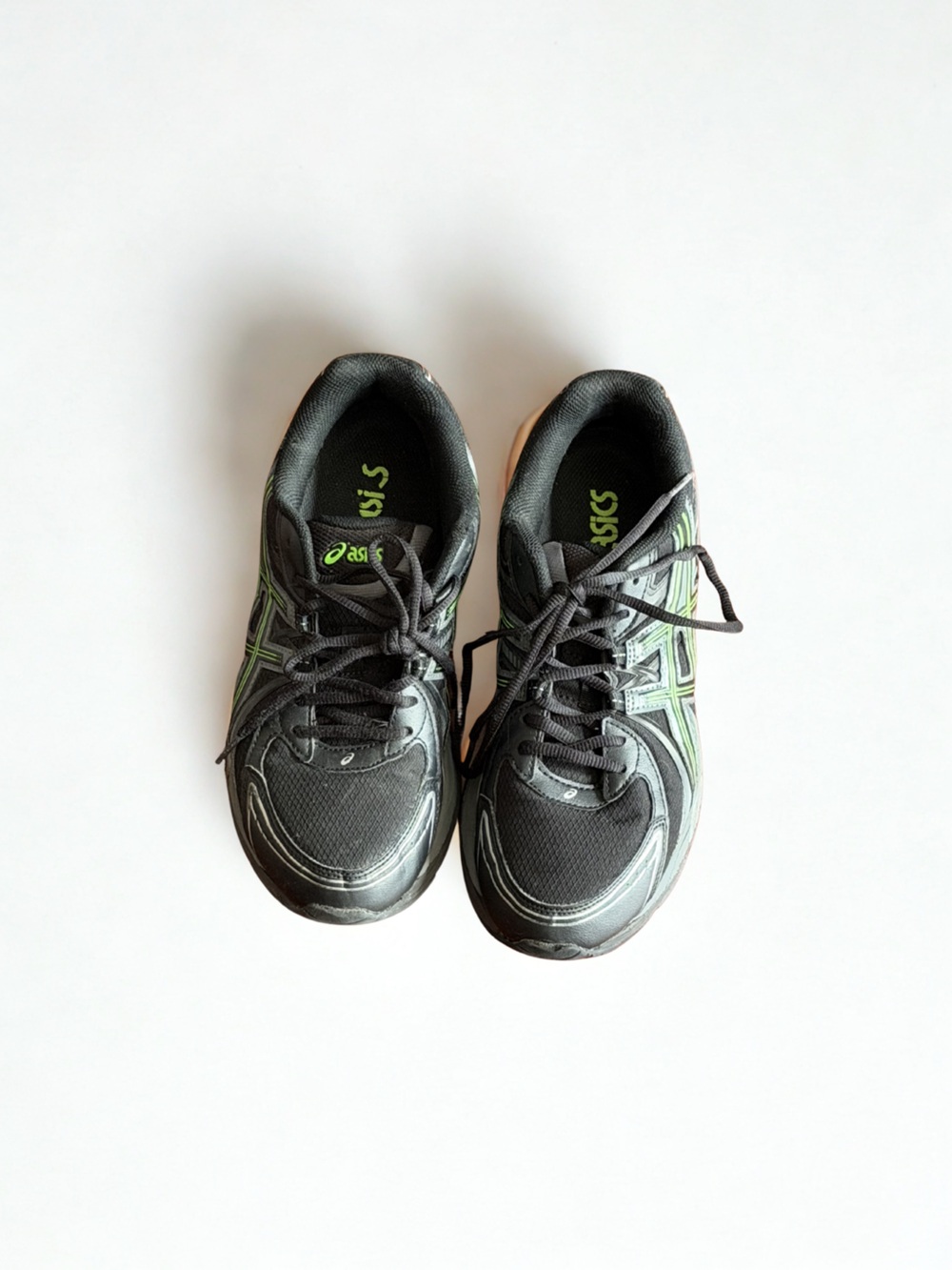 ASICS Black with Green Accent Men's Athletic Shoes